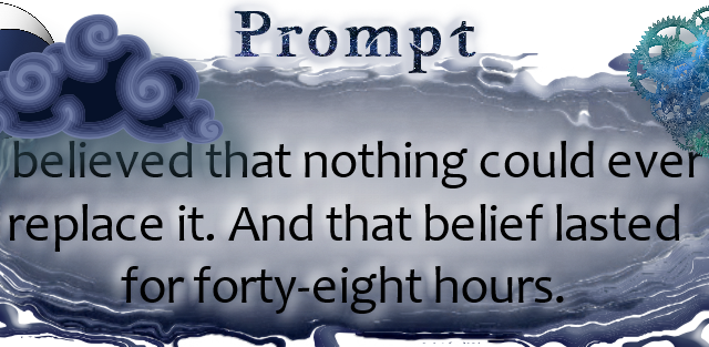 I believed that nothing could ever replace it. And that belief lasted for forty-eight hours.