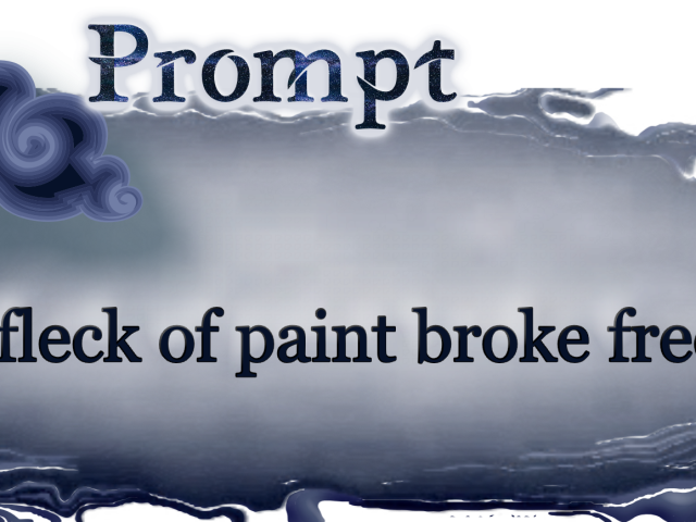 Word Prompt: A fleck of paint broke free