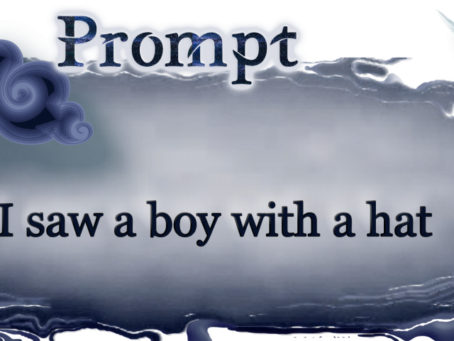 Word Prompt: I saw a boy with a hat